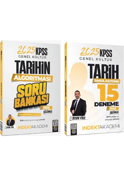2025 KPSS Tarih Soru Bankası - 15 Deneme 2'li Set - Aydın Yüce