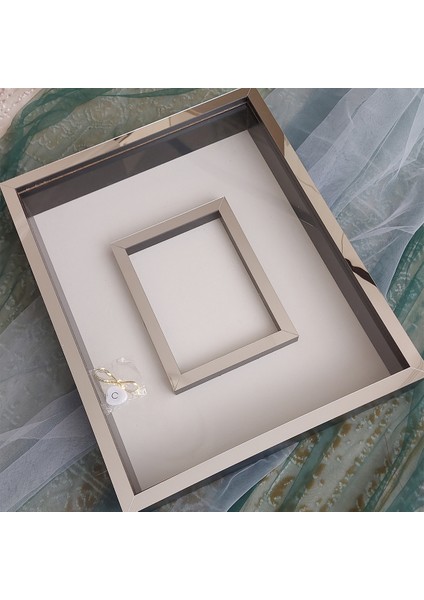 40 x 50 cm Yarı Kaplama Ledli Siyah-Gümüş Anı Çerçevesi! Yeni Moda Çiçek Anı Çerçevesi! fiyatları