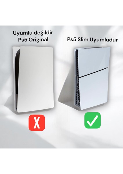 Playstation 5 Slim Duvar Standı Yerden Tasarruf Rahat Hava Akışı Gaming Aksesuar Konsol Tutacağı