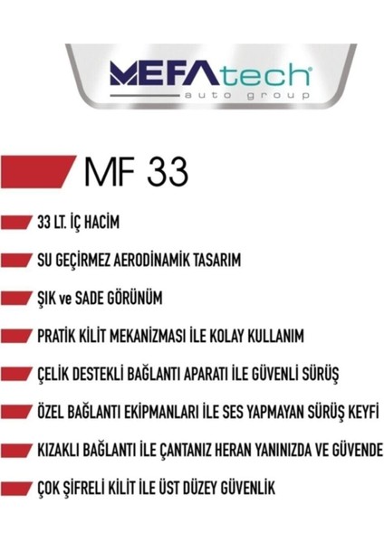 Wogen Motosiklet Arka Çantası 33 Lt