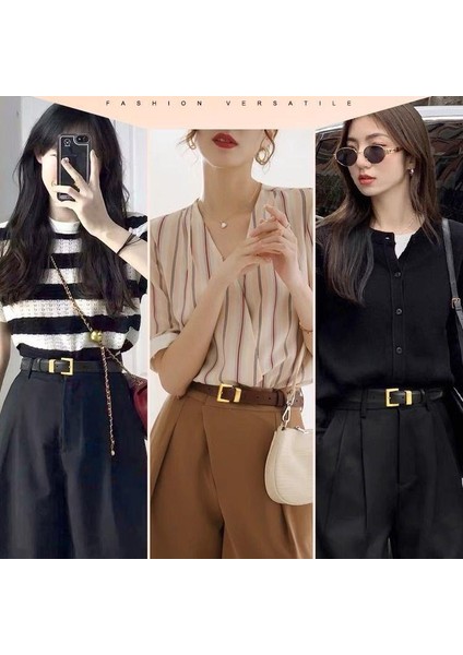 Hakiki Deri Gold Toka Kadın Kemeri Pantolon Kemeri, Gömlek Kemeri fırsatları