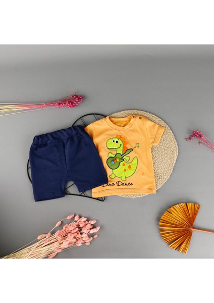 Dino Detaylı 2'li Yazlık Erkek Takım