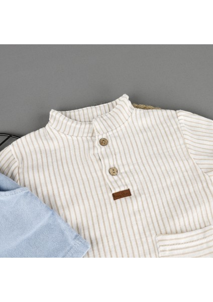 Çizgili Muslin 2'li Erkek Takım indirimleri