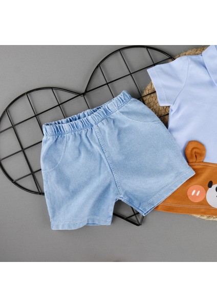 Kulaklı Bear Detaylı 2'li Erkek Takım
