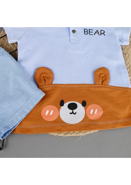 Kulaklı Bear Detaylı 2'li Erkek Takım