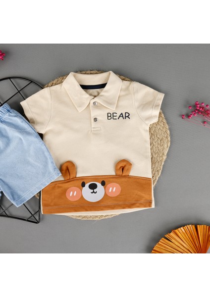 Kulaklı Bear Detaylı 2'li Erkek Takım modelleri