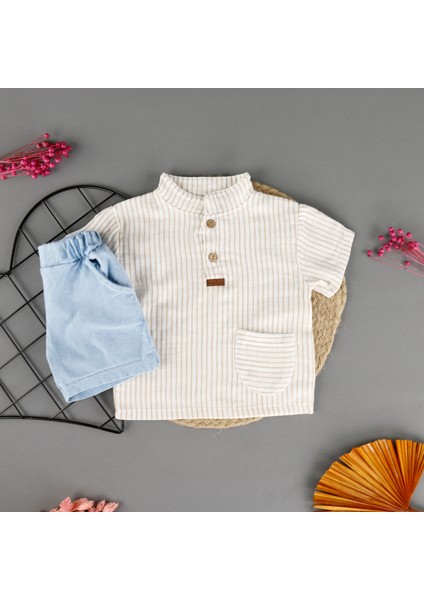 Çizgili Muslin 2'li Erkek Takım fiyatları