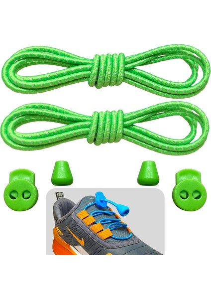 Akıllı Bağcık, Pratik Lastikli Ayakkabı Bağcığı, Spor, Çocuk, Klasik ve Bot Bağcığı, 1 Çift