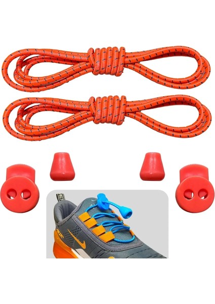 Akıllı Bağcık, Pratik Lastikli Ayakkabı Bağcığı, Spor, Çocuk, Klasik ve Bot Bağcığı, 1 Çift