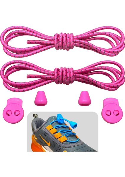 Akıllı Bağcık, Pratik Lastikli Ayakkabı Bağcığı, Spor, Çocuk, Klasik ve Bot Bağcığı, 1 Çift