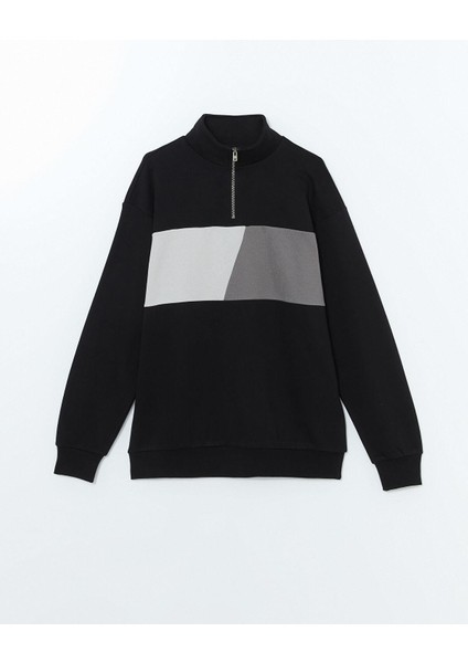 Xsıde Dik Yaka Uzun Kollu Erkek Sweatshirt