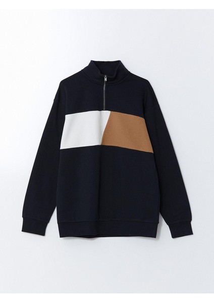 Xsıde Dik Yaka Uzun Kollu Erkek Sweatshirt