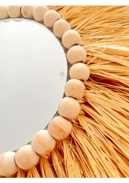 El Yapımı Yuvarlak Bohem Dekoratif Duvar Aynası fırsatları