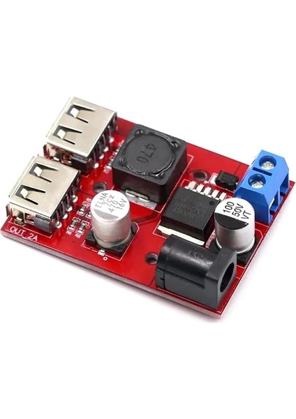 LM2596S Çift USB Voltaj Düşürücü Modül 6-40V GIRIŞ-5V 3A Çıkış