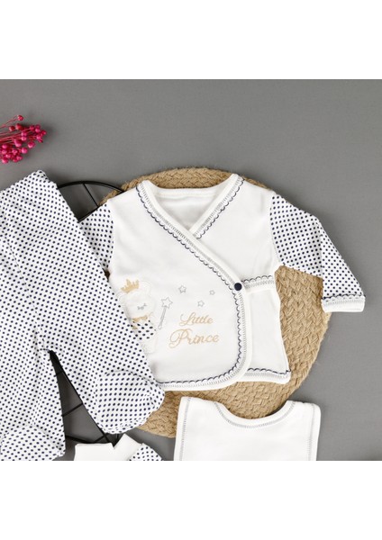 Pamuklu Yenidoğan Puantiye Detaylı 5'li Bebek Zıbın modelleri