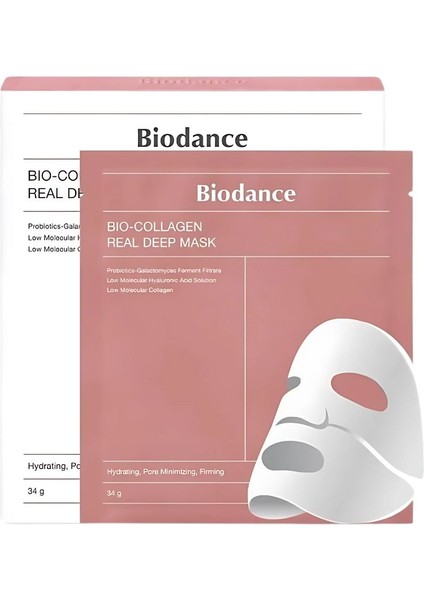 Bio-Kolajen Real Deep Mask - Nemlendirici, Gözenek Sıkılaştırıcı ve Cilt Canlandırıcı