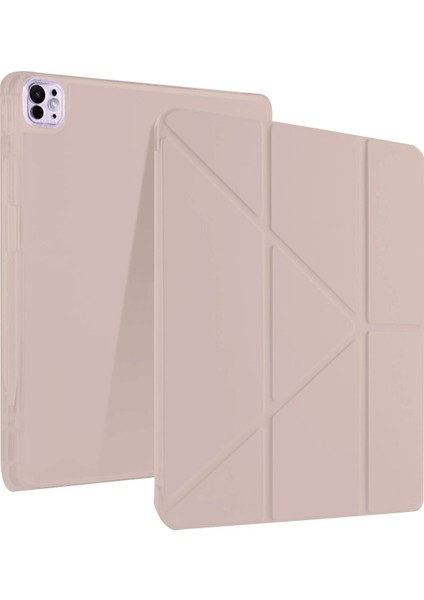 iPad Pro 13 2024 Kılıf Kalemlikli Standlı ve Katlanabilir Tablet Kılıfı