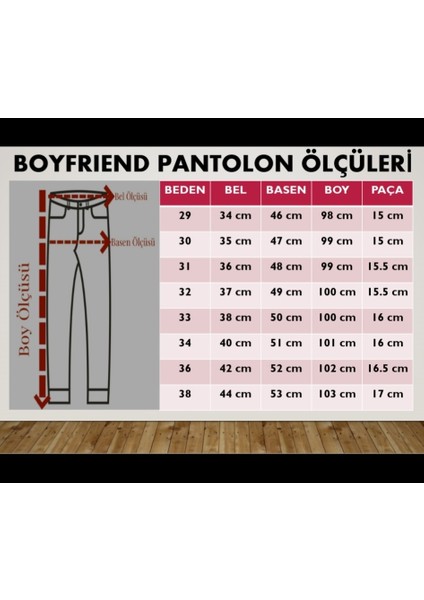 Erkek Boyfriend Rahat Kalıp Mavi Pantolon (F-140)