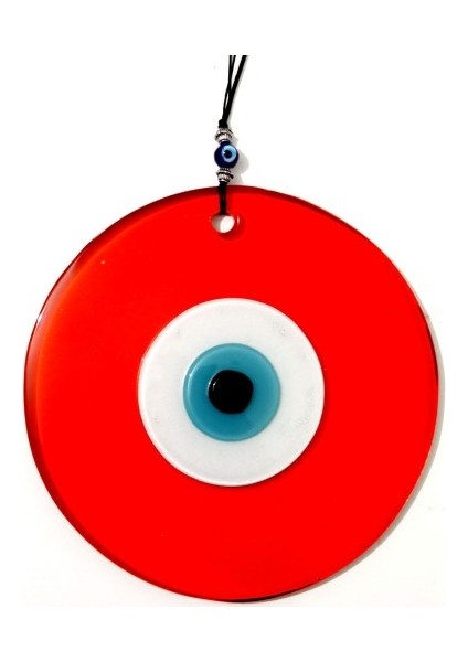 Nazar Boncuklu 16 Santimetre El Yapımı Turuncu Duvar Süsü Eşya