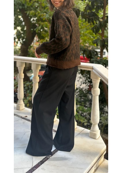 Kadın Siyah Kumaş Pantolon