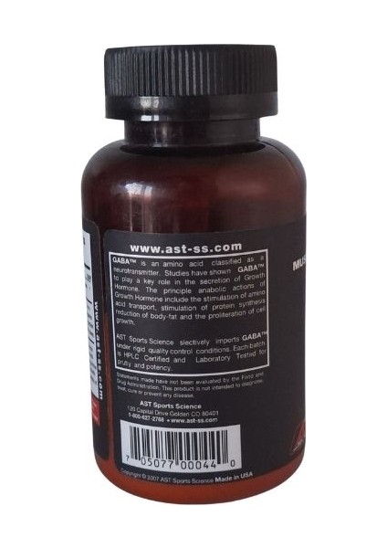 Ast Sports Science Gaba - Growth Hormone Potentiator Destekleyici Gıda Takviyesi - 100 gr fiyatları