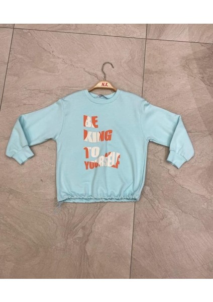 33515 4-8 Yaş Arası Kız Çocuk Kıng Sweat