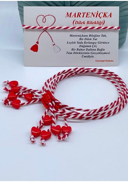 5'li Yılbaşı Hediyelik Kartlı Jelatinli Kilitli Marteniçka Bilekliği Seti