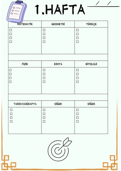 Üniversite Sınavı İçin Planlama ve Takip Ajandası: “Benim Hikayem” Sayısal Renkli