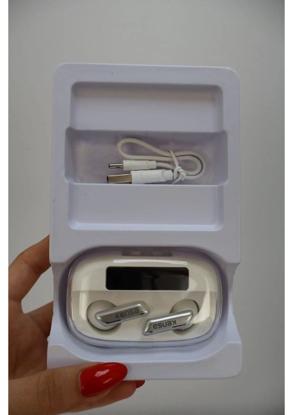 Krizantem Siyah Yeni Nesil Üstün Ses Kalitesi Powerbank Kulaklık V5.2 Bluetooth Kulakiçi Kulaklık