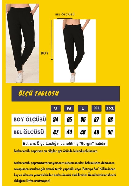 Siyah Kadın Iki Iplik Ribana Paça Cepli Beli Lastikli Spor Eşofman Altı EDY5608S fırsatları