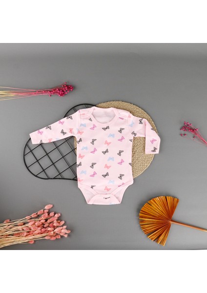 Kelebek Baskılı Kız Badi