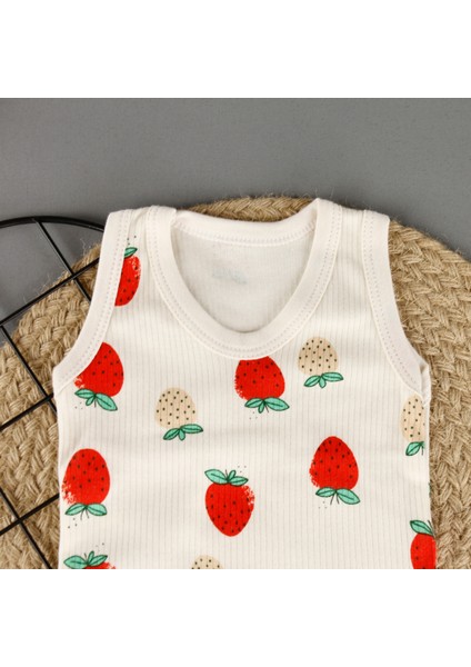 Çilek Baskılı Unisex Badi modelleri