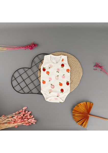 Elma Baskılı Unisex Badi