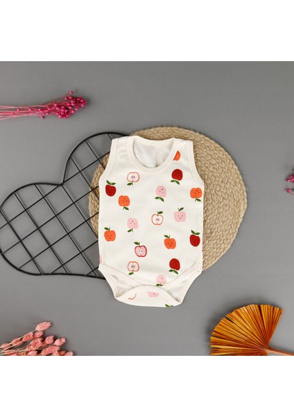 Elma Baskılı Unisex Badi