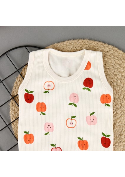 Elma Baskılı Unisex Badi
