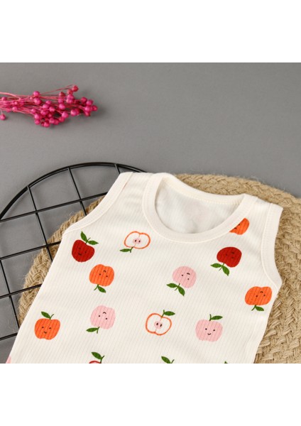 Elma Baskılı Unisex Badi