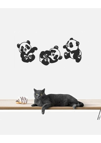 Sevimli Panda Tablosu 3'lü