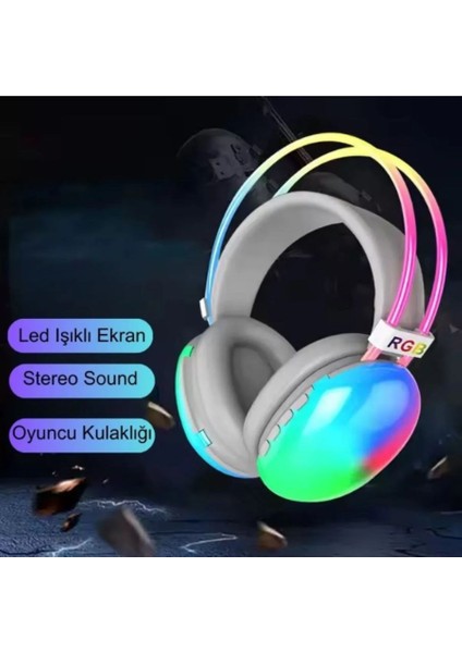 Rgb Yeni Nesil Kafaüstü Kulaklık-Müzik Kulaklığı-Işıklı Kulaklık fiyatları