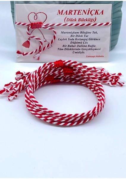 10'lu Yılbaşı Hediyelik Kartlı Jelatinli Kilitli Uniseks Marteniçka Bilekliği Seti