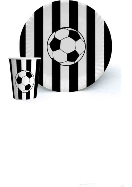 Parti taraftar konseptli kağıt bardak tabak seti 8 kişilik
