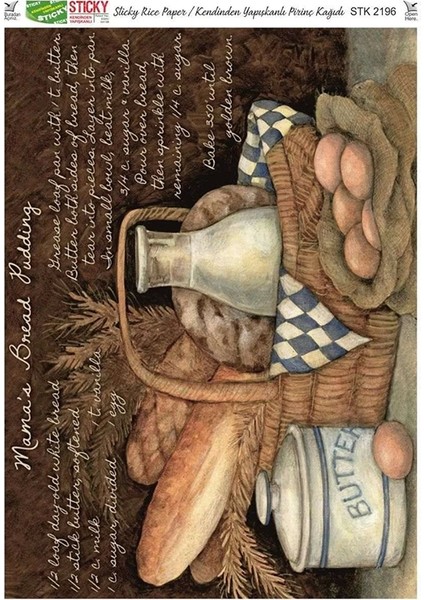 STK2196 Kendinden Yapışkanlı Sticky Pirinç Kağıdı
