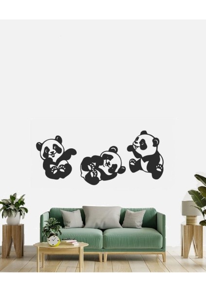 Sevimli Panda Tablosu 3'lü