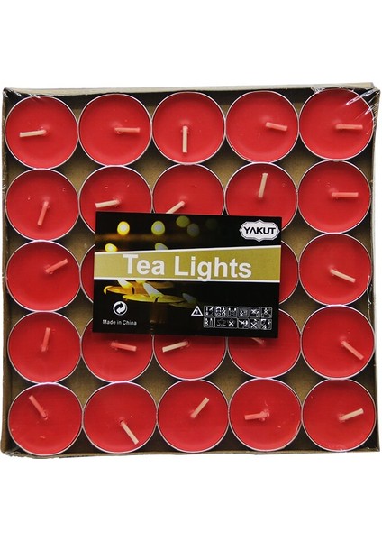 25 Adet Renkli Tea Light Mum (K246)