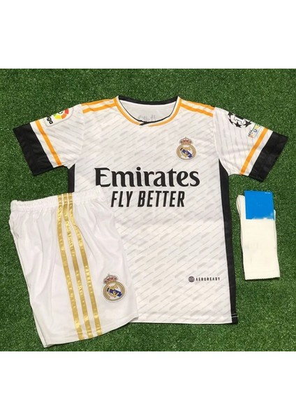 Real Madrid 2023-24 Sezon Jude Bellingham Iç Saha Çocuk Forması 3'lü Set