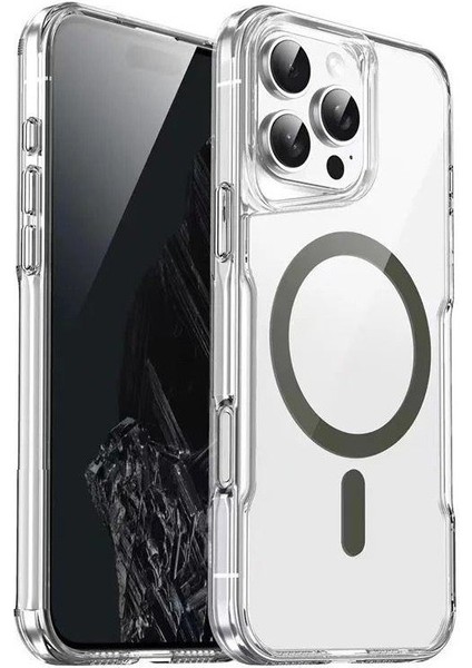 Apple iPhone 16 Pro Max Kılıf Renkli Kamera Çıkıntılı Magsafe Şarj Özellikli T-Max Magsafe Sert Kapak