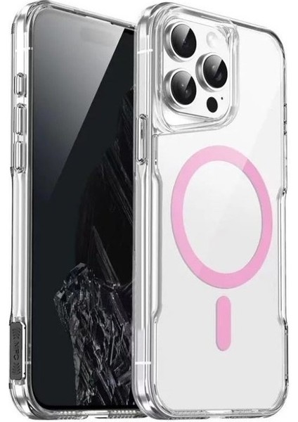 Apple iPhone 15 Pro Max Kılıf Renkli Kamera Çıkıntılı Magsafe Şarj Özellikli T-Max Magsafe Sert Kapak