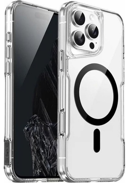 Apple iPhone 16 Pro Max Kılıf Renkli Kamera Çıkıntılı Magsafe Şarj Özellikli T-Max Magsafe Sert Kapak + Ekran Koruyucu