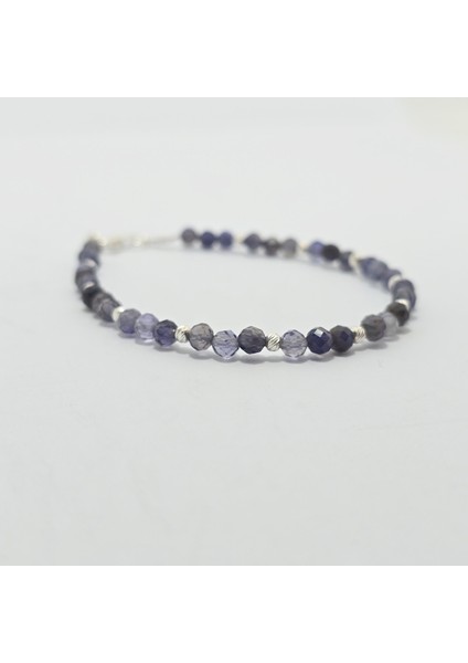 Iyolit (Su Safiri) (2-3mm) Özel Tasarım Doğal Taş Bileklik fiyatları