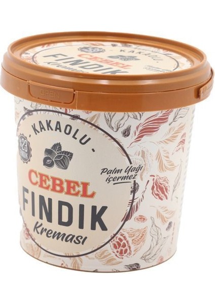 Kakaolu Fındık Kreması 900 gr (Kova) %23 Cebel Çikolata (900 gr x 2 Adet)