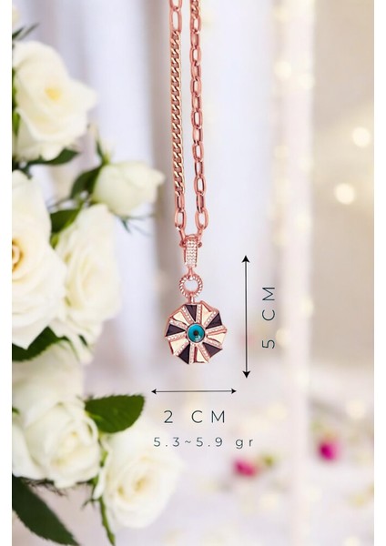 Lacivert Mineli Rüzgar Gülü Rose Klipsli Kolye Ucu & Ajda Bilezik Charm | 925 Ayar Gümüş fiyatları